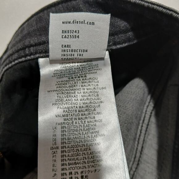 DIESEL Jeans Mens 32x32 Safado X Straight Black NWT RM063 Button Fly - Picture 11 of 16